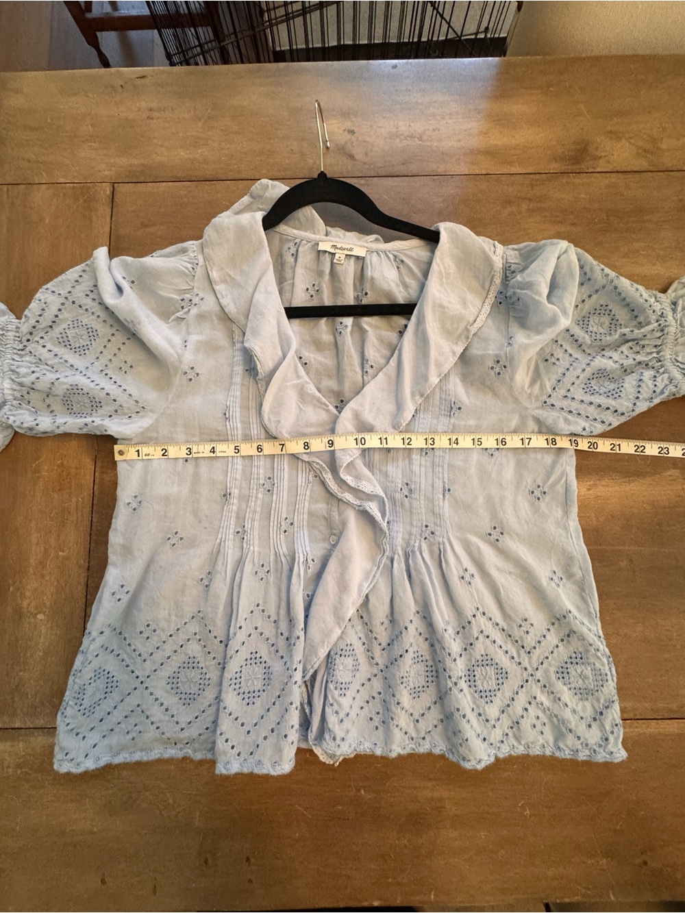 Madewell Ruffled Puff-Sleeve Top - Picture 5 of 7